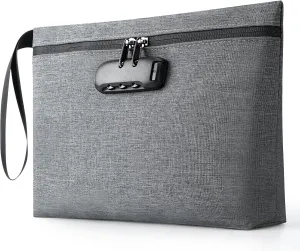 Smell Proof Bag Locking Case: Odorless Bag With Lock Odor Proof Container Smell Proof Pouch Scent Proof Storage Smellproof Kit, 11.8inx8inx2.15in, Grey