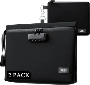 Smell Proof Bag with Lock 11.8"x8.6" and Smell Proof Pouch - 2 Pack Odor Proof Stash Bag, Carbon Lined Smell Proof Case Containe, Small Smell Proof Bag, Travel Scent Proof Bag Storage