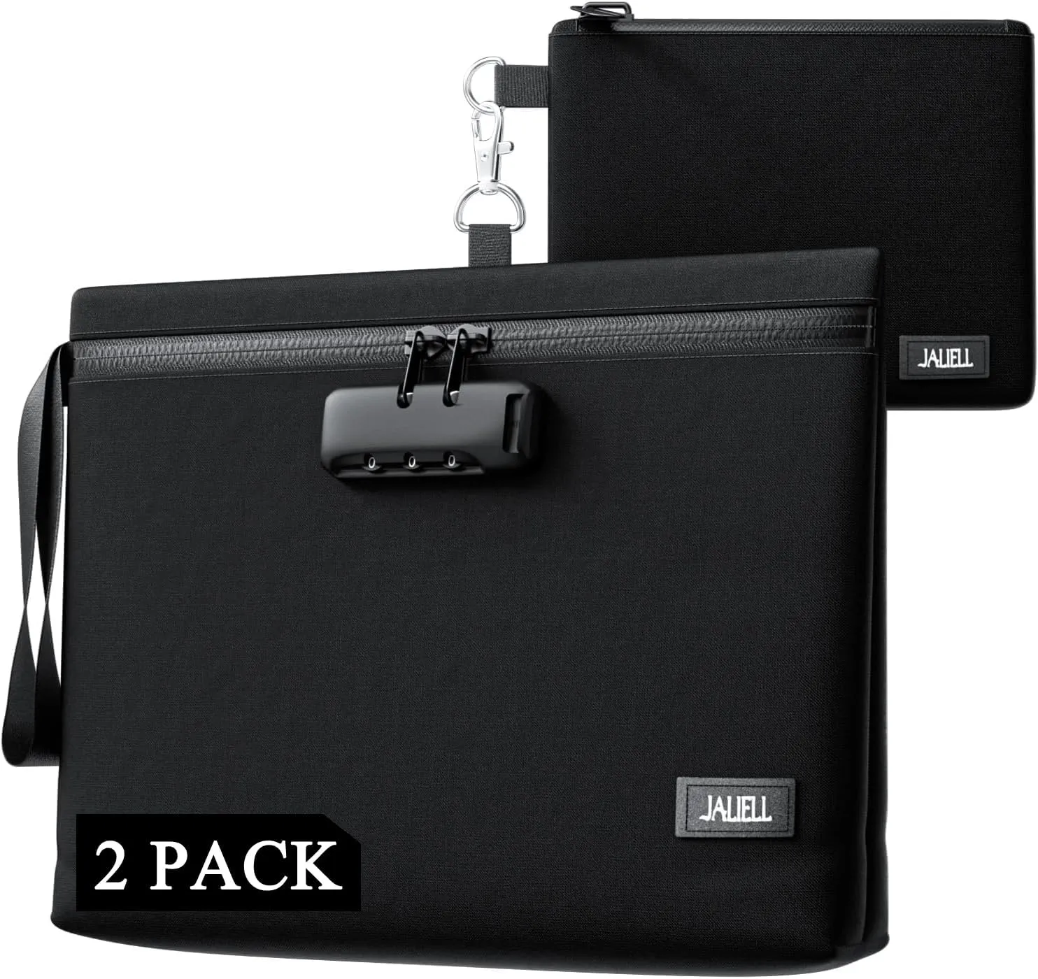 Smell Proof Bag with Lock 11.8"x8.6" and Smell Proof Pouch - 2 Pack Odor Proof Stash Bag, Carbon Lined Smell Proof Case Containe, Small Smell Proof Bag, Travel Scent Proof Bag Storage