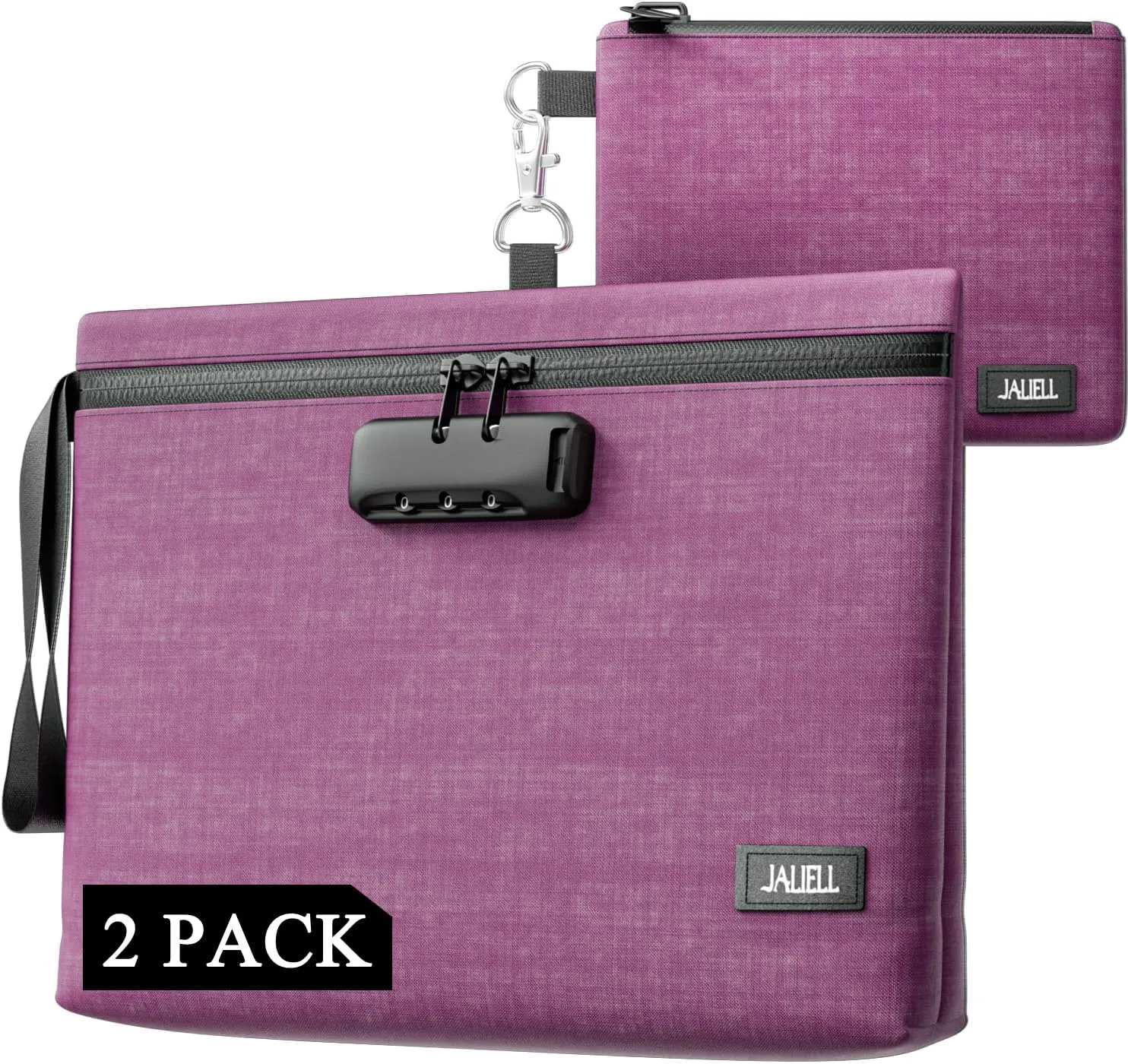 Smell Proof Bag with Lock 11.8"x8.6" and Smell Proof Pouch - 2 Pack Odor Proof Stash Bag, Carbon Lined Smell Proof Case Containe, Small Smell Proof Bag, Travel Scent Proof Bag Storage