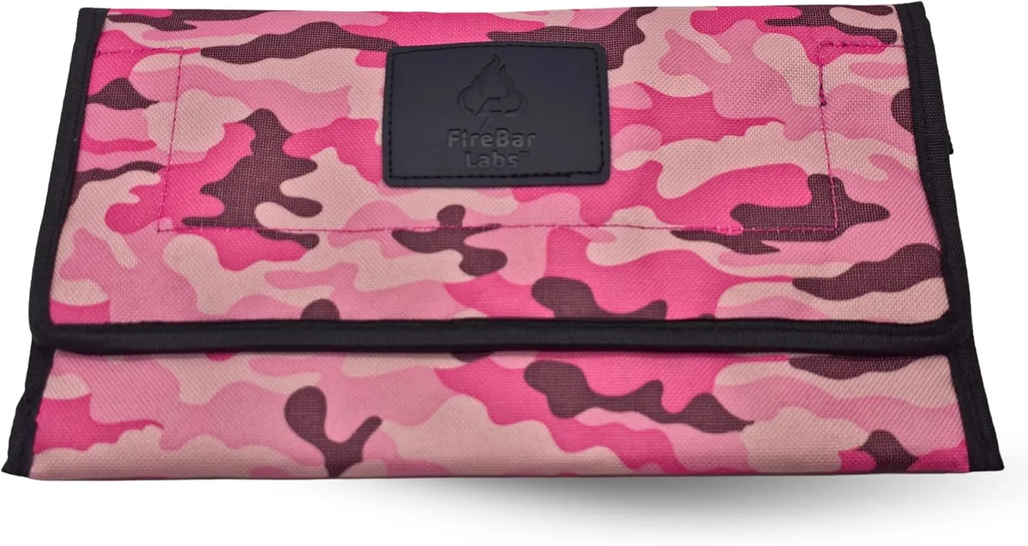 Smell Proof Travel Wallet & Cash Bag with Hidden Lock – Odor-Free, Water-Resistant, Compact Design (Pink Camo)