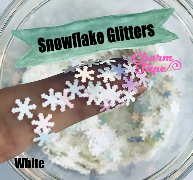 Snowflake Loose glitters 6mm UV resin / Holographic / Solvent Resistant / Slime Art / Nail Art / Resin Jewelry