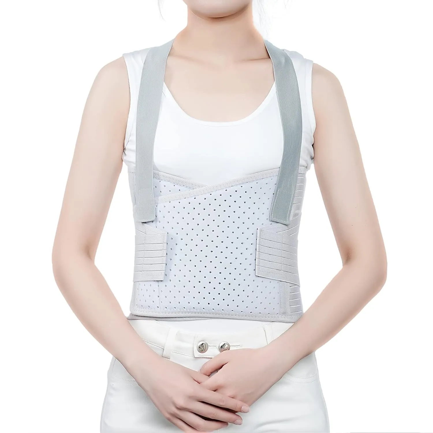 Solmyr Rib Injury Belt Chest Binder, Chest Brace Chest Compression Suppor Rib Bandage Wrap for Sternum Injuries, Sore or Bruised Ribs Support, Dislocated Ribs Protection, Pulled Muscle Pain