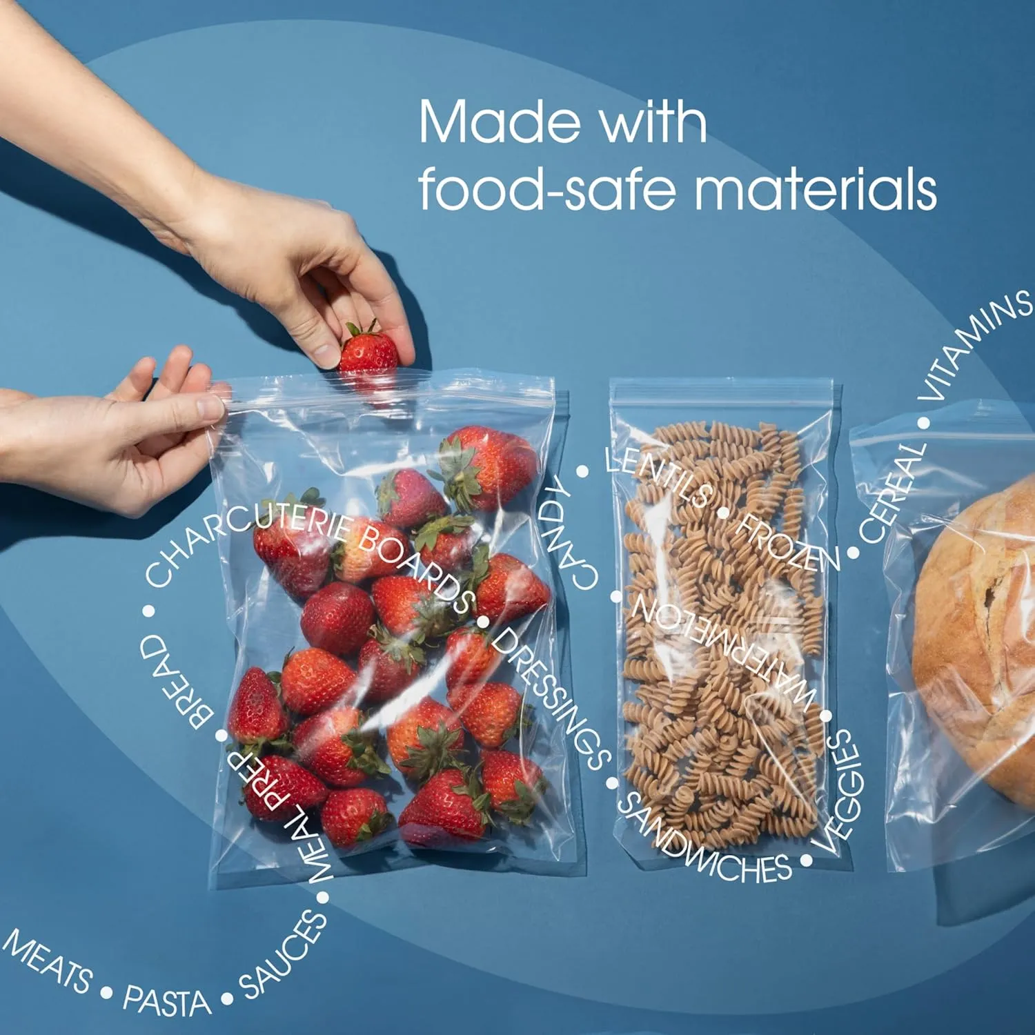 Spartan Industrial - 12” X 12” (100 Count) 2 Mil Clear Reclosable Zip Plastic Poly Bags with Resealable Lock Seal Zipper