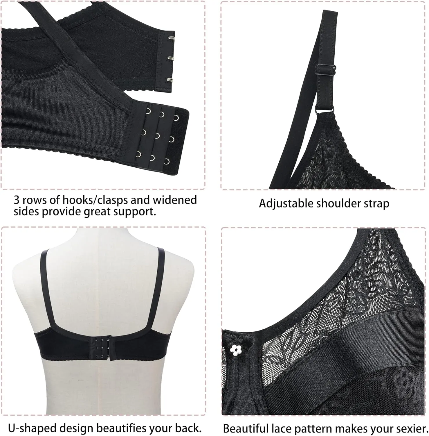 Special Pocket Bra for Silicone Breast Forms Post Surgery Mastectomy Crossdressing Bra