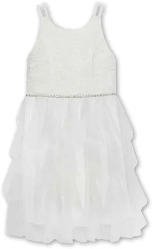 Speechless Girls' Sleeveless Lace Bodice and Fairy Skirt Party Dress