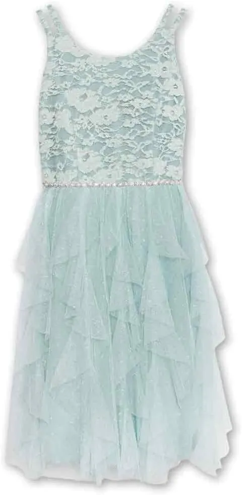 Speechless Girls' Sleeveless Lace Bodice and Fairy Skirt Party Dress