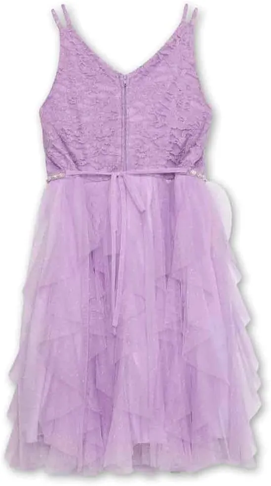 Speechless Girls' Sleeveless Lace Bodice and Fairy Skirt Party Dress