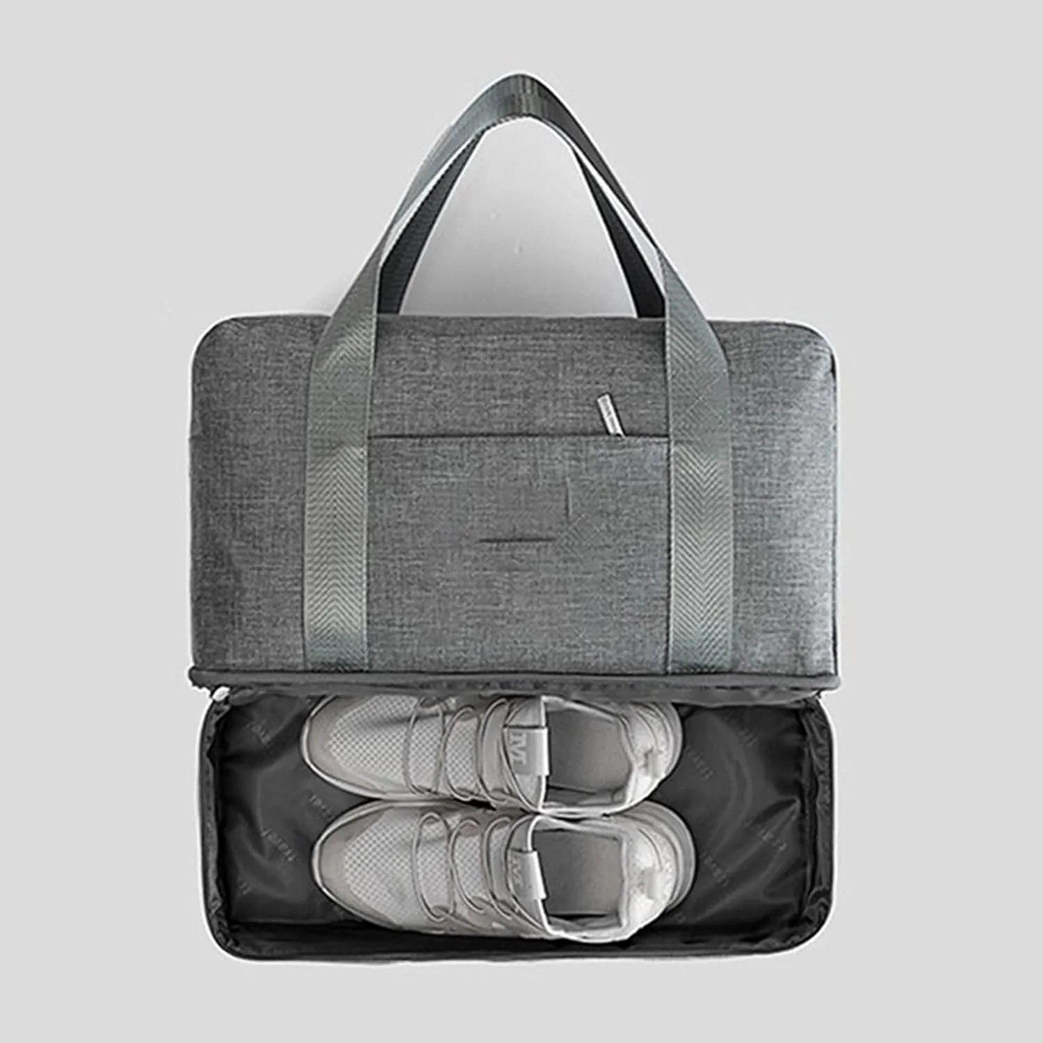 Sports Training Gym Shoes Storage Men Woman Fitness Bags Durable Multifunction Handbag Outdoor Sporting Tote (Grey)