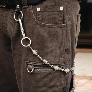 Star-Embellished Silver Chain
