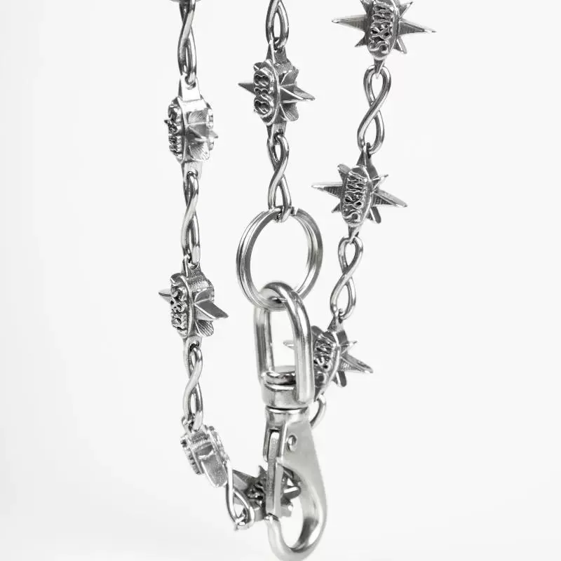 Star-Embellished Silver Chain