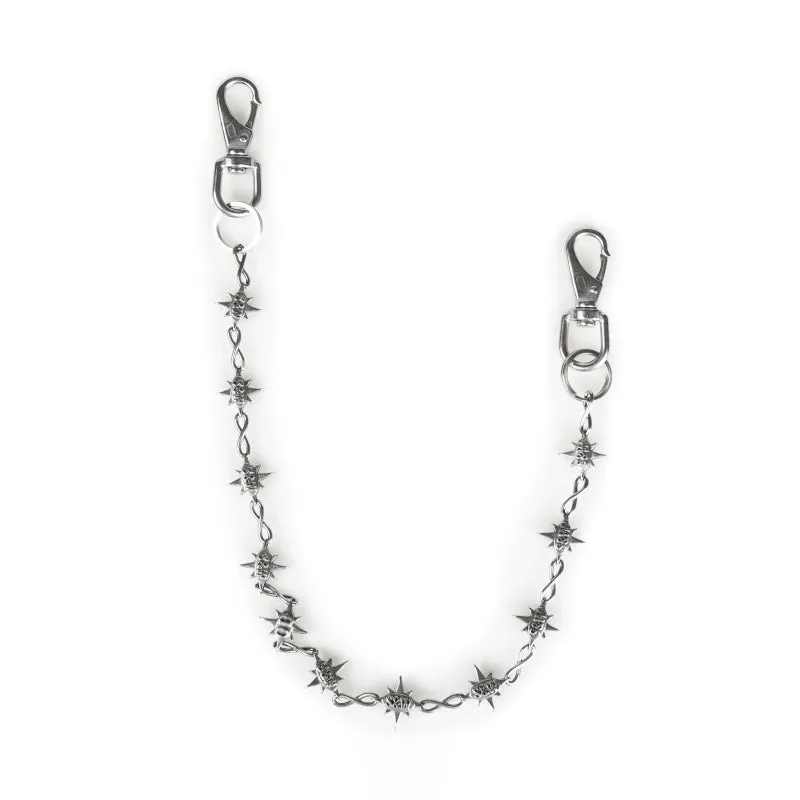 Star-Embellished Silver Chain
