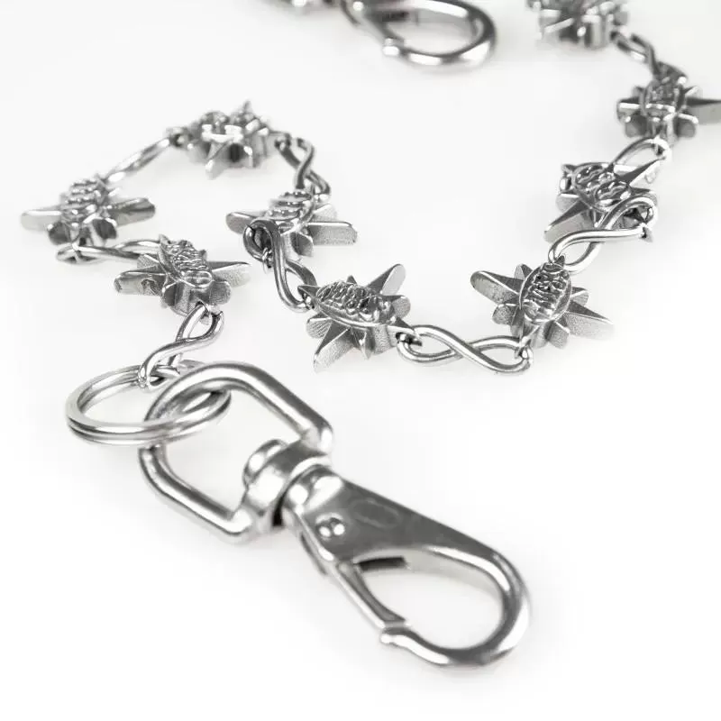 Star-Embellished Silver Chain