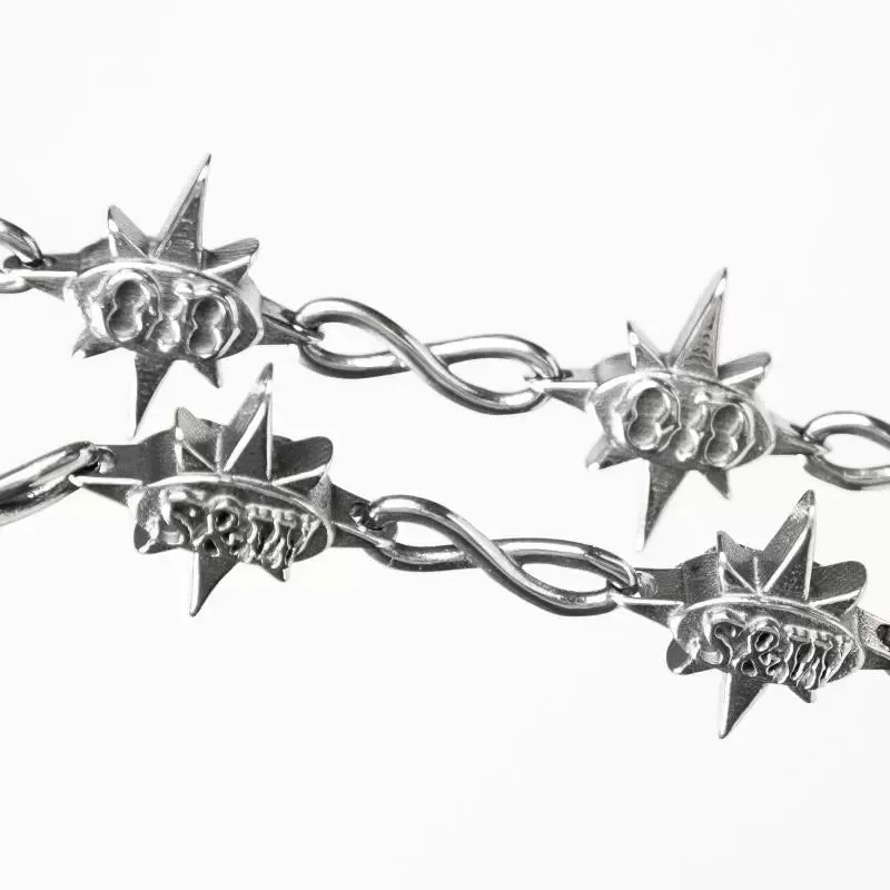 Star-Embellished Silver Chain