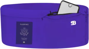 StashBandz Running Belt for Women & Men – Money Belt with 4 Large Secure Pockets (1 Zippered) | Fanny Pack & Phone Holder for Running, Travel, Hiking, and Workouts