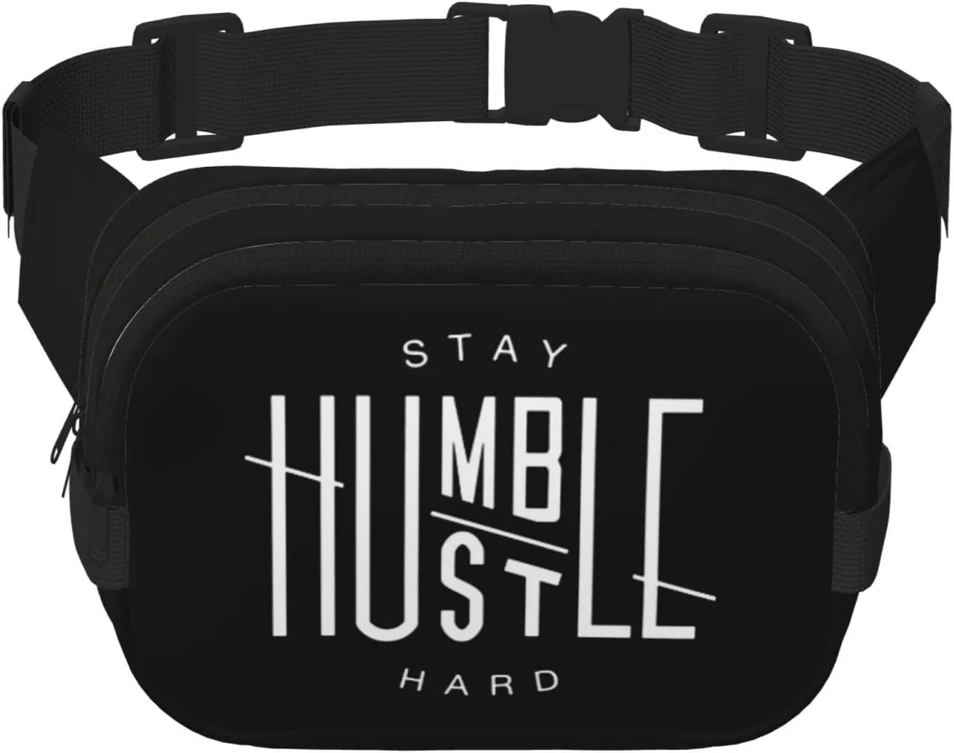 Stay Humble Hustle Hard Waist Pack Bag Fanny Pack for Men&Women Hip Bum Bag with Adjustable Strap for Outdoors Workout Traveling Casual Running Hiking Cycling