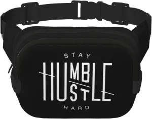 Stay Humble Hustle Hard Waist Pack Bag Fanny Pack for Men&Women Hip Bum Bag with Adjustable Strap for Outdoors Workout Traveling Casual Running Hiking Cycling