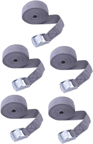 STOBOK 5pcs Ratchet Tie Down Straps Buckle Cargo Bundling Belt for Secure Transport Lightweight Easy to Use for Vehicles and Luggage Organization