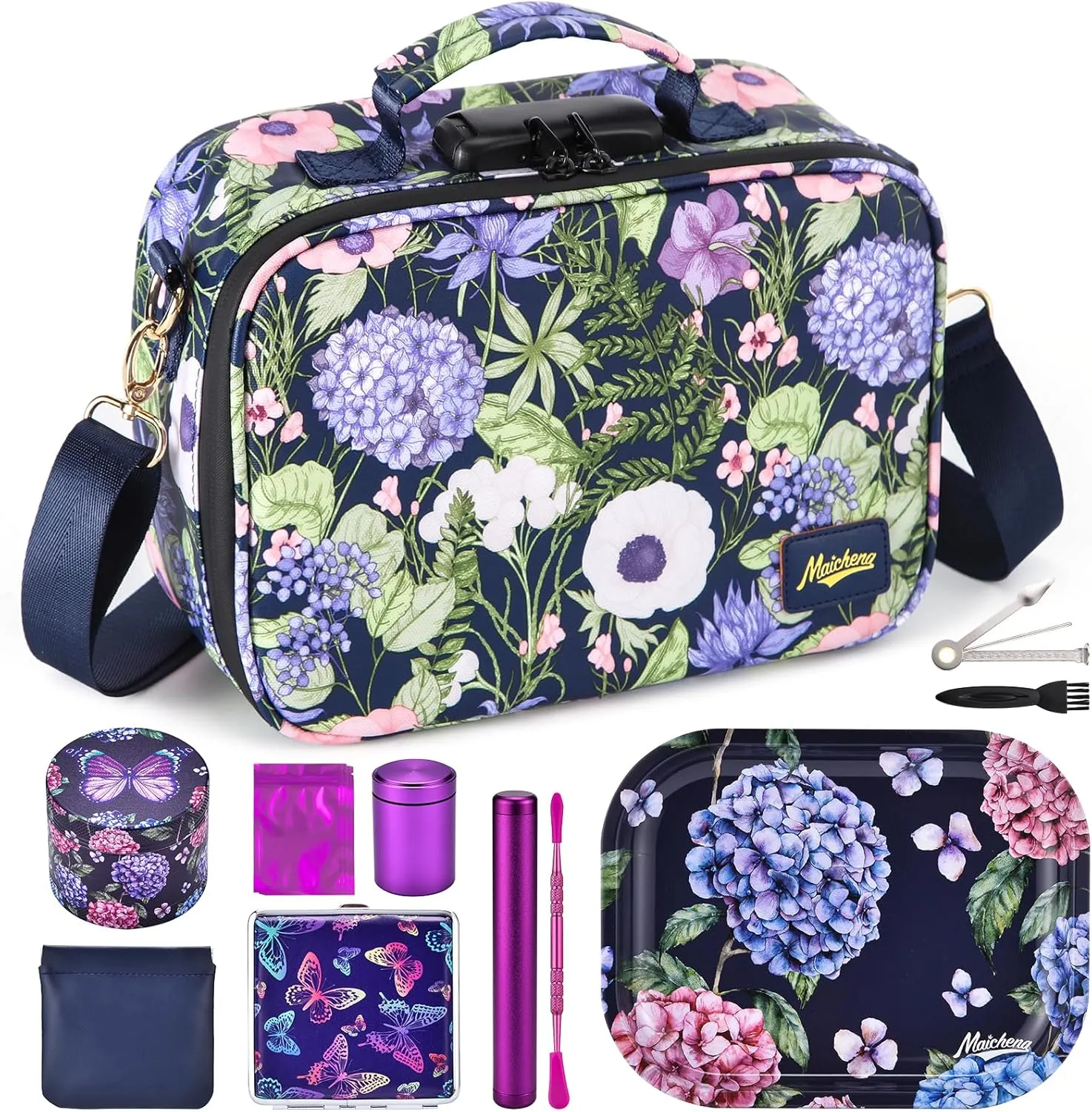 Storage Bag with Combination Lock Large Storage Container Cosmetic File Organizer Case Medicine Lock Box Portable Travel Storage Pouch
