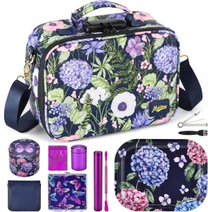 Storage Bag with Combination Lock Large Storage Container Cosmetic File Organizer Case Medicine Lock Box Portable Travel Storage Pouch