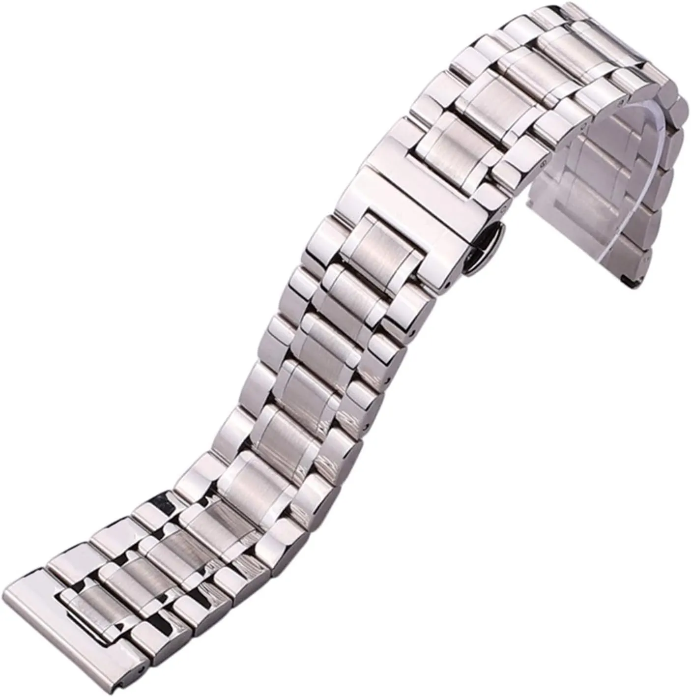 strap steel band - 24mm women fashion watchbands strap wristband butterfly clocks accessories