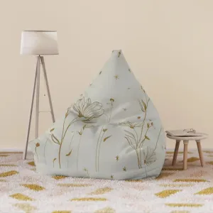 Stylish Golden Flowers Bean Bag Cover