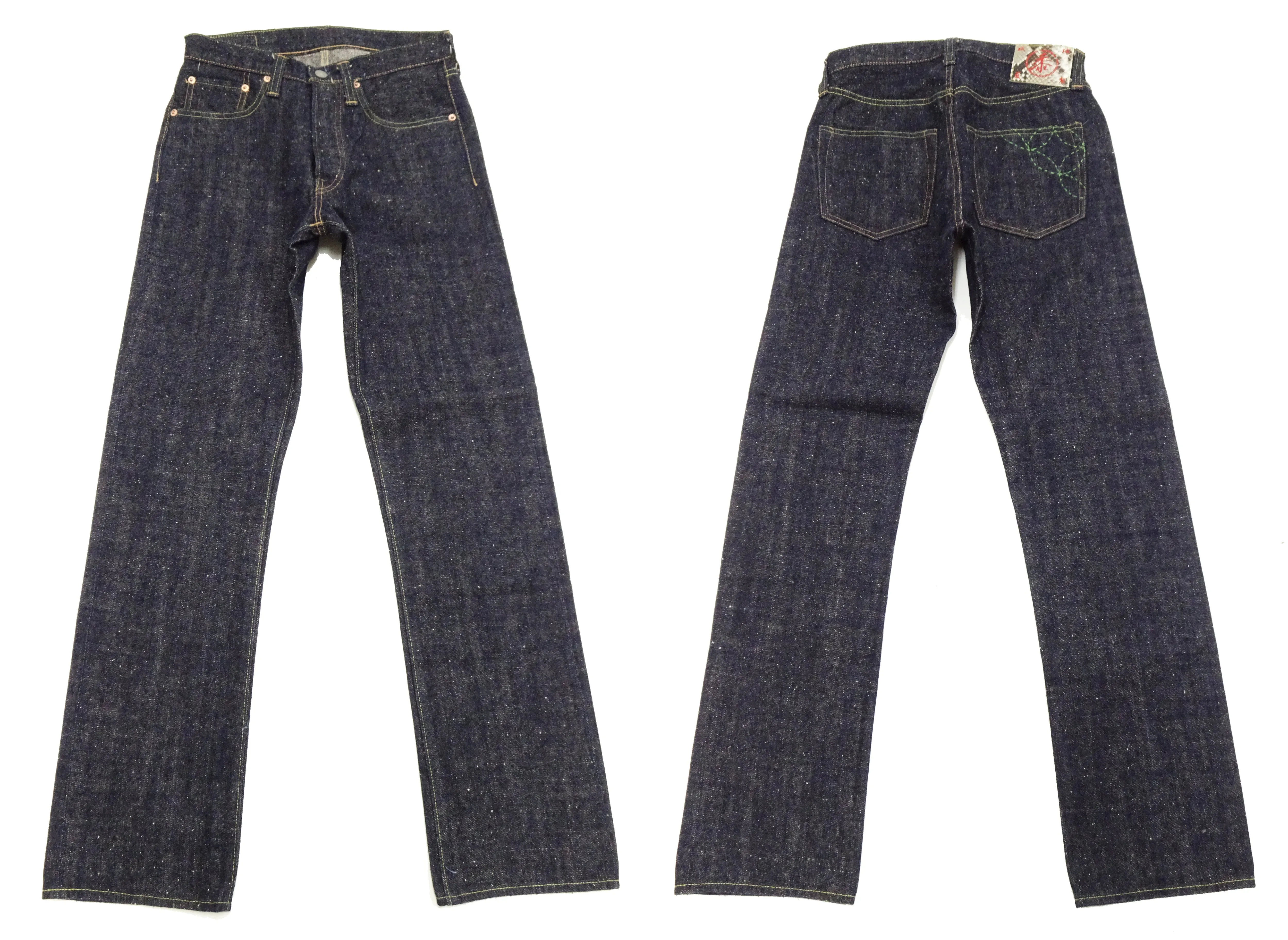 Sugar Cane Jeans SC40301 Men's 14 oz. Sugar Cane Fiber Denim Jeans Lot. 301 Regular Straight Fit Okinawan Ryukyu Indigo Denim Pants