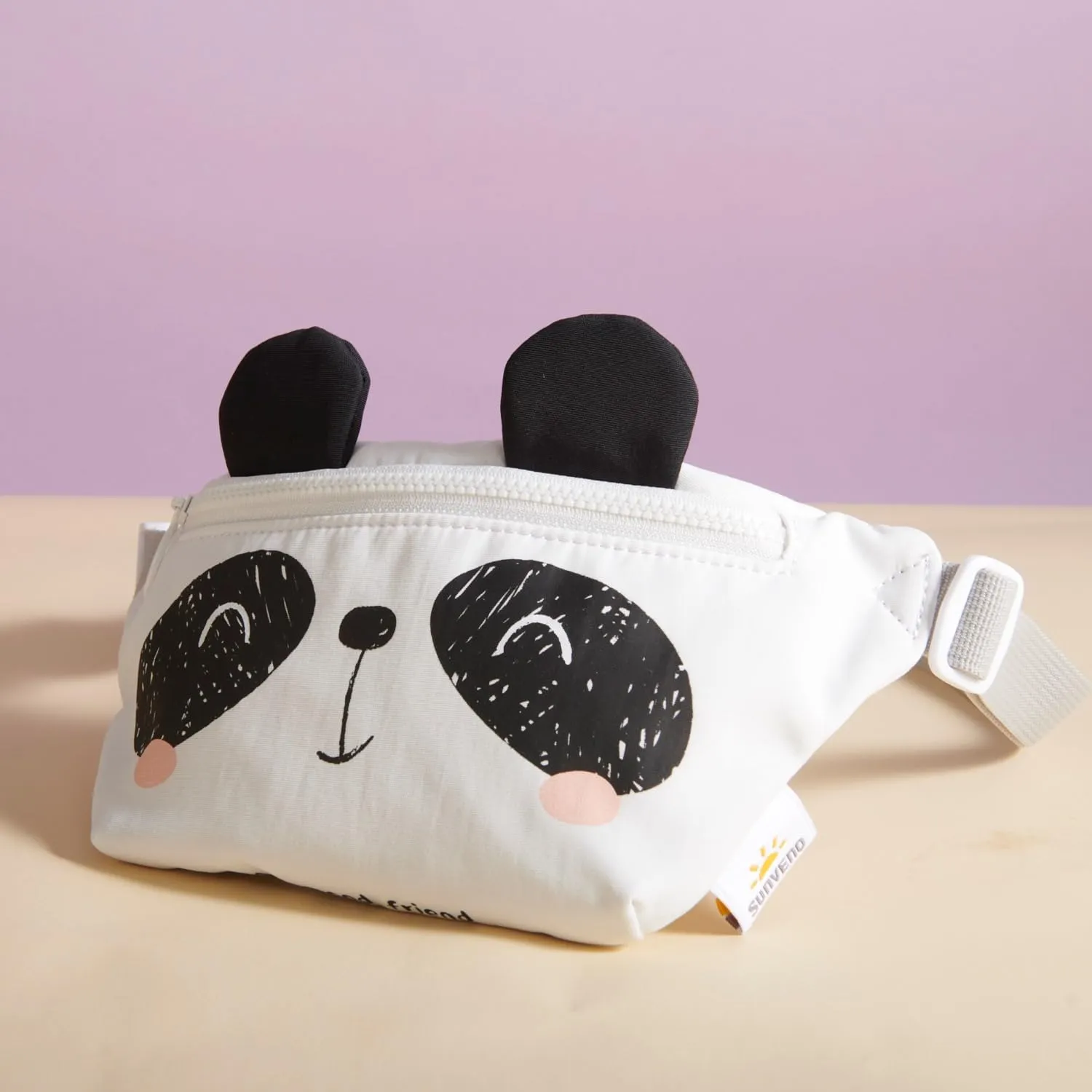 SUNVENO Kids Fanny Pack for Boys and Girls, Cute Cartoon Crossbody Belt Bag, Toddler Sling Waist Pack for Ages 2-8, Beach Vacation Essentials, Birthday Gift Idea for Toddlers and Preschoolers,Panda