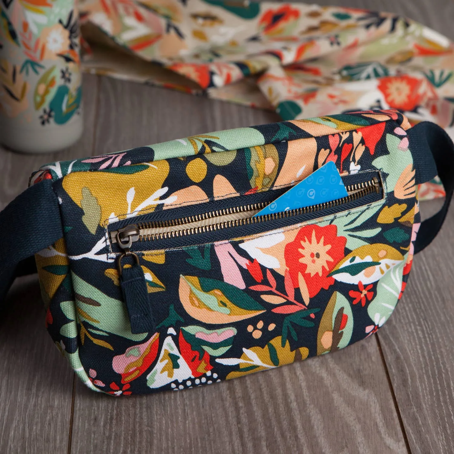 Superbloom Cotton Hip Bag Adjustable Strap