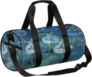 Swan Lake Ballet Duffel Bag With Detachable Shoulder Strap Sports Gym Bag Travel Duffel Bag 17.6 * 9 * 9In for Travelling, Sports, Fitness, Yoga, Camping