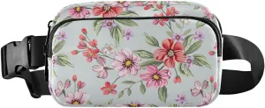 Sweet Colorful Flowers Fanny Pack Crossbody Bag for Men Women Belt Bag Bum Bag with Adjustable Strap, Fashion Waist Packs for Travel Running Workout
