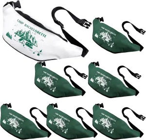 Sweetude 7 Pcs Camp Bachelorette Fanny Packs Bridesmaid Proposal Gifts Adjustable Bachelorette Waist Bags for Bachelorette Party Supplies Bridal Shower Favors