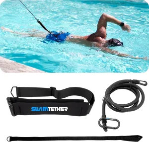 Swim Tether Belt Travel Pack for Stationary Swimming in Pools and Swim Spas - Summer Season 2024 - Small/Medium