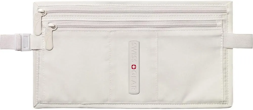 SwissGear Double-Pocket Money Belt with Adjustable Elastic Belt - Ultra Light and Durable Performance Polyester is Tear and Abrasion Resistant