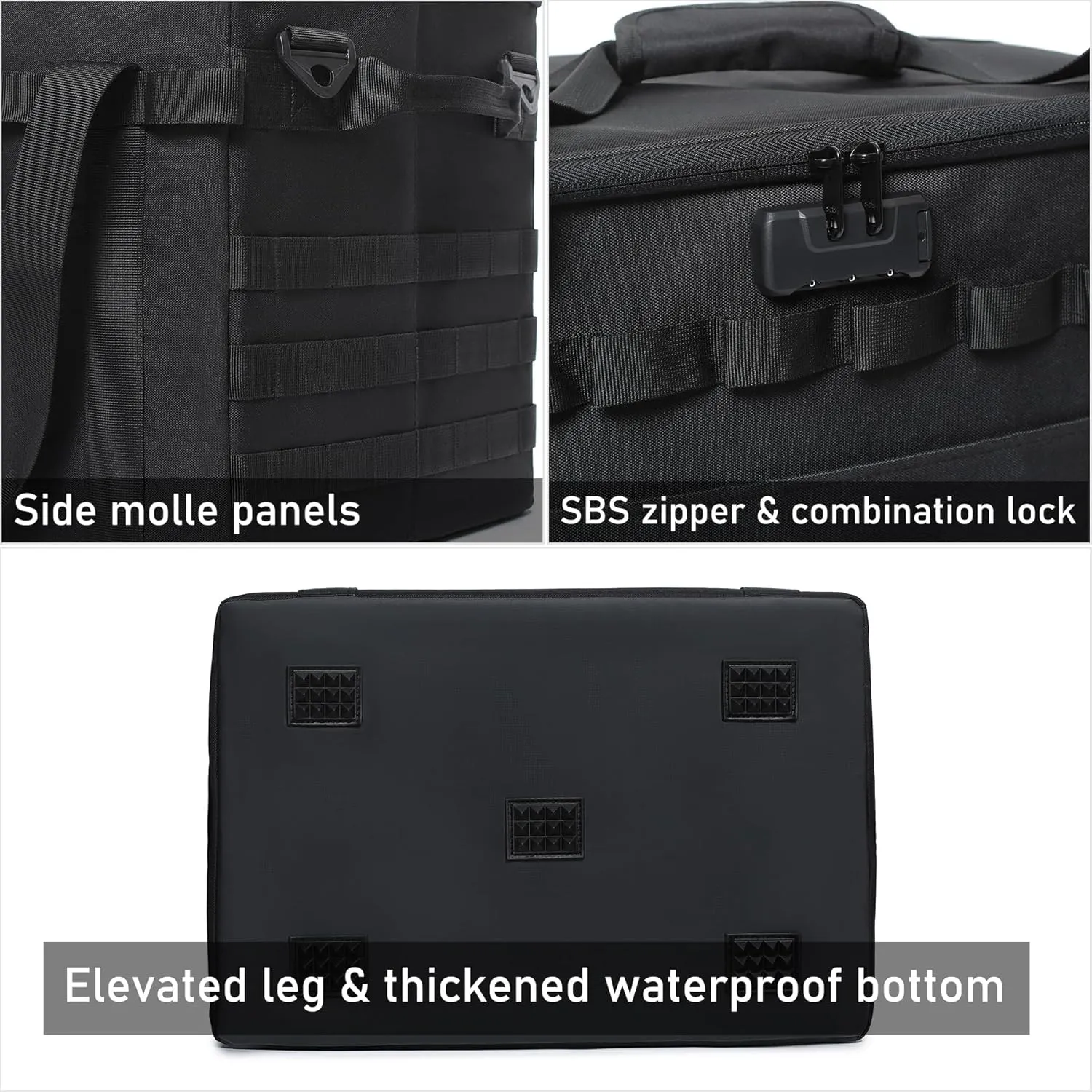Tactical Camping Storage Bag - 38L Utility Tote Bag Organizer with Combination Lock and Shoulder Strap
