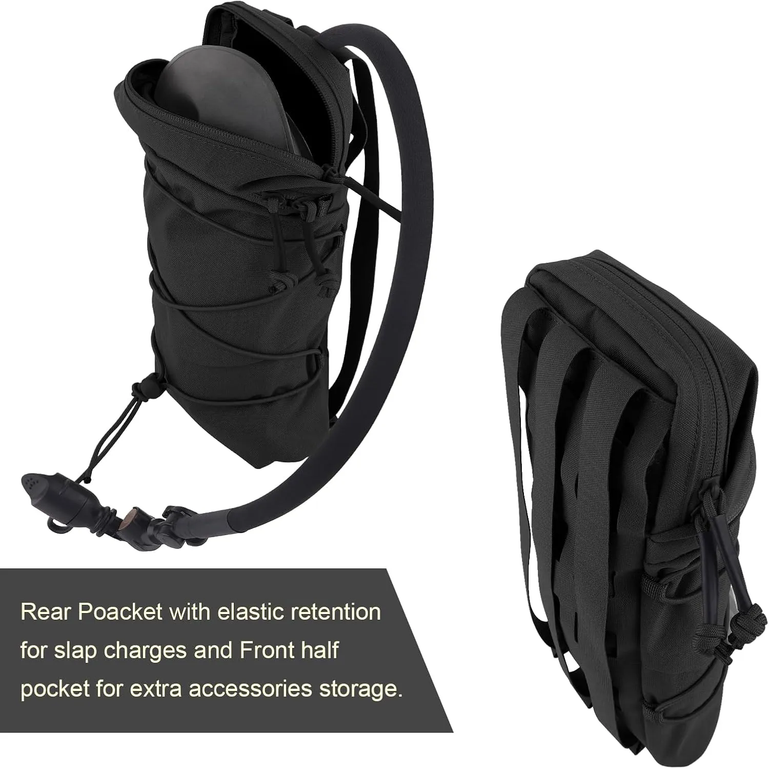 Tactical General Purpose Pocket 12x5 GP Pouch 1.5L Hydration Bag Carrier Backpack Organizer MOLLE   Belt
