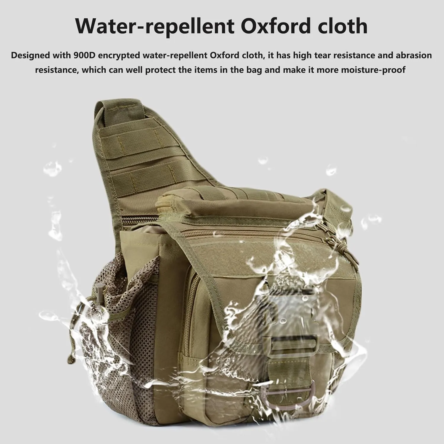 Tactical Messenger Bag Shoulder Bag Cross Body Bag Belt Sling Bags Laptop For Working Cycling Hunting Camping E