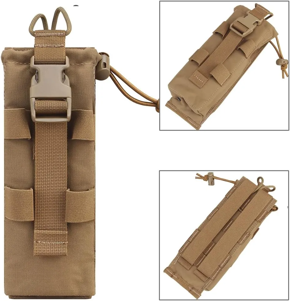 Tactical PRC 152 Drop-Down Radio Pouch,Military MOLLE Walkie-Talkie Bag for Belt Hunting Vest
