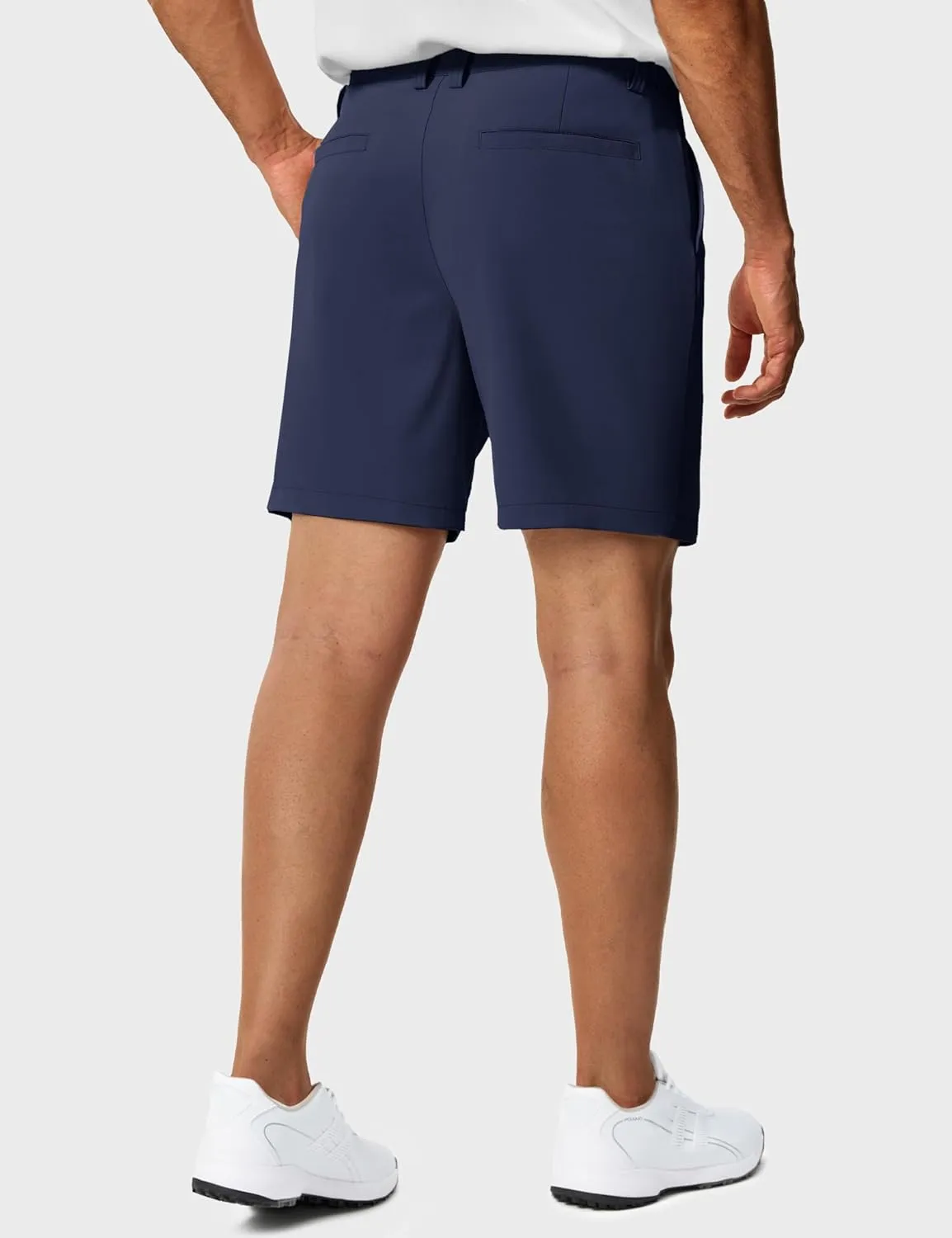 TACVASEN Men's 7" Golf Casual Shorts with 6 Pockets Stretch Lightweight Dress Work Short Flat Front Quick Dry for Summer