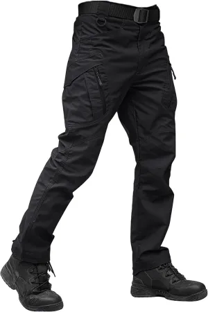 TACVASEN Men's Tactical Pants 9 Pockets Cargo Hiking Pants Lightweight Work Pants for Men Construction Water Resistant
