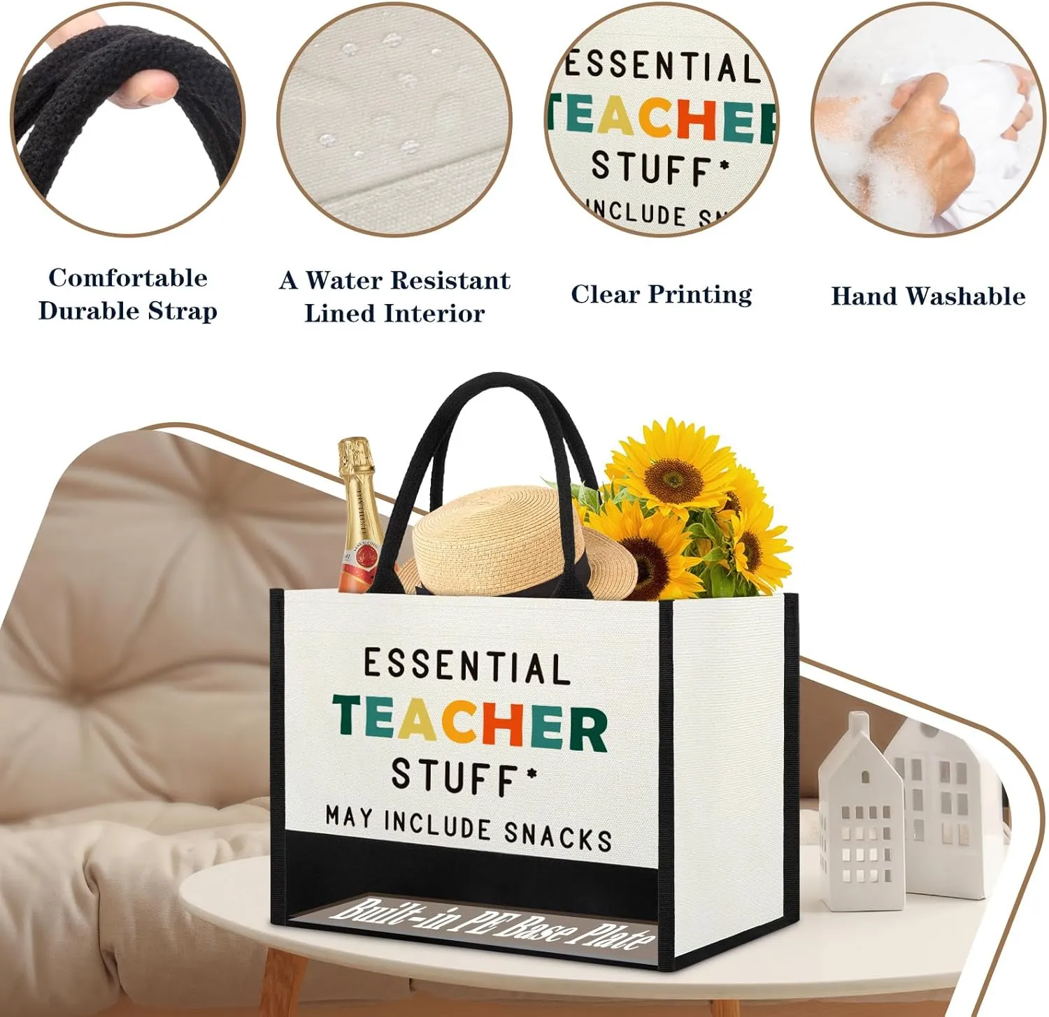 Teacher Appreciation Gifts Ideas, Teacher Bags for Women, Best Gifts for Teachers, Thank You Teacher Gifts from Students, Teacher End of Year Gifts, New Teacher Gifts, Cute Teacher Tote Bag Gifts