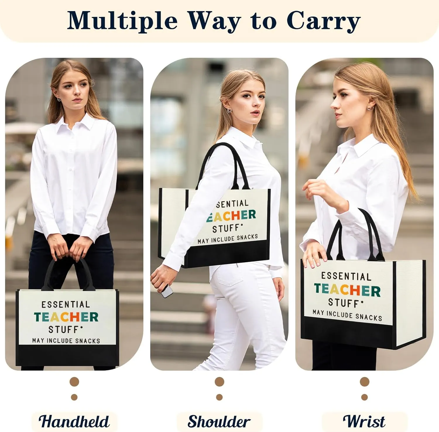 Teacher Appreciation Gifts Ideas, Teacher Bags for Women, Best Gifts for Teachers, Thank You Teacher Gifts from Students, Teacher End of Year Gifts, New Teacher Gifts, Cute Teacher Tote Bag Gifts