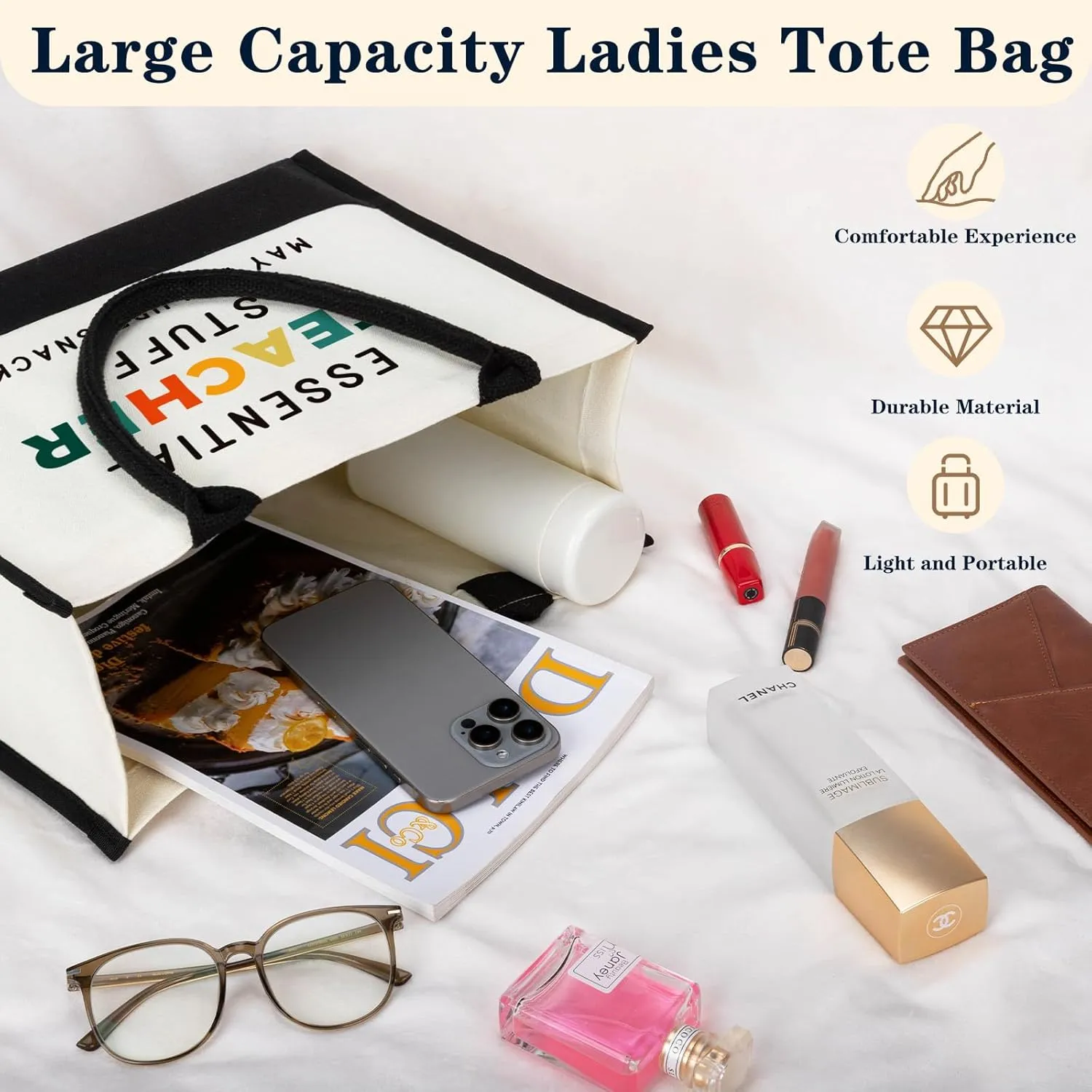 Teacher Appreciation Gifts Ideas, Teacher Bags for Women, Best Gifts for Teachers, Thank You Teacher Gifts from Students, Teacher End of Year Gifts, New Teacher Gifts, Cute Teacher Tote Bag Gifts