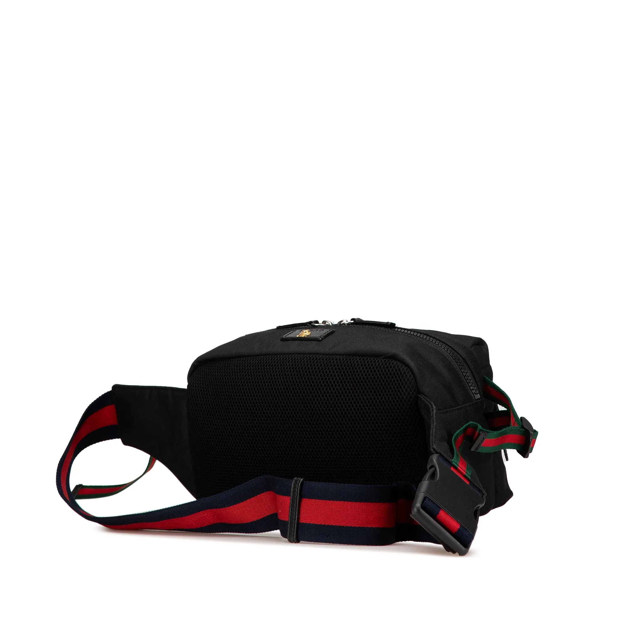 Techno Canvas Web L Aveugle Par Amour Embroidered Belt Bag