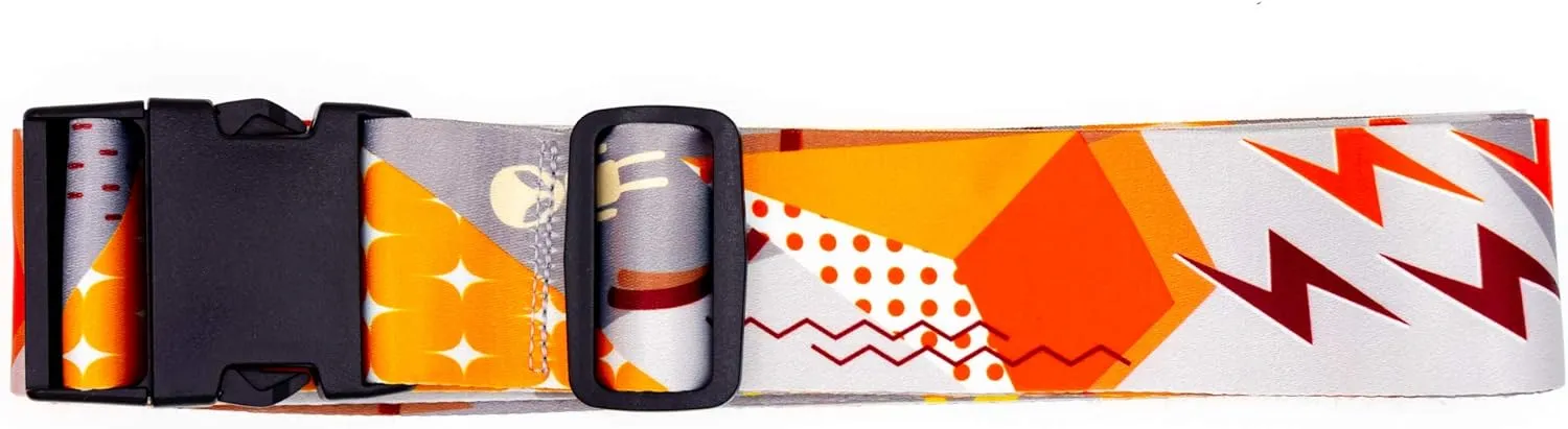 Teeoff Luggage Straps Suitcase Belts Travel Bag Accessories Adjustable 220CM (Geometric ET- 2 Pack)