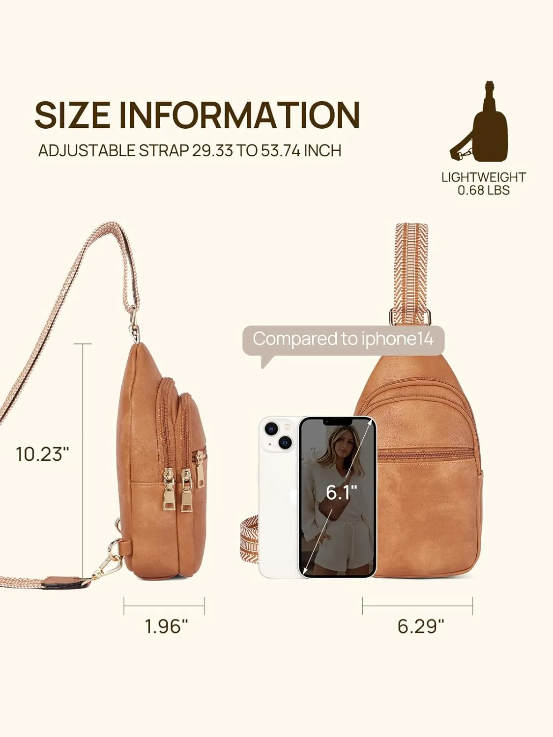 Telena Crossbody Bags for Women Cross Body Sling Bag with Adjustable Shoulder Strap