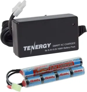 Tenergy Combo 9.6V 1600mAh Butterfly Mini NiMH Battery Pack   8.4V-9.6V NiMH Smart Charger