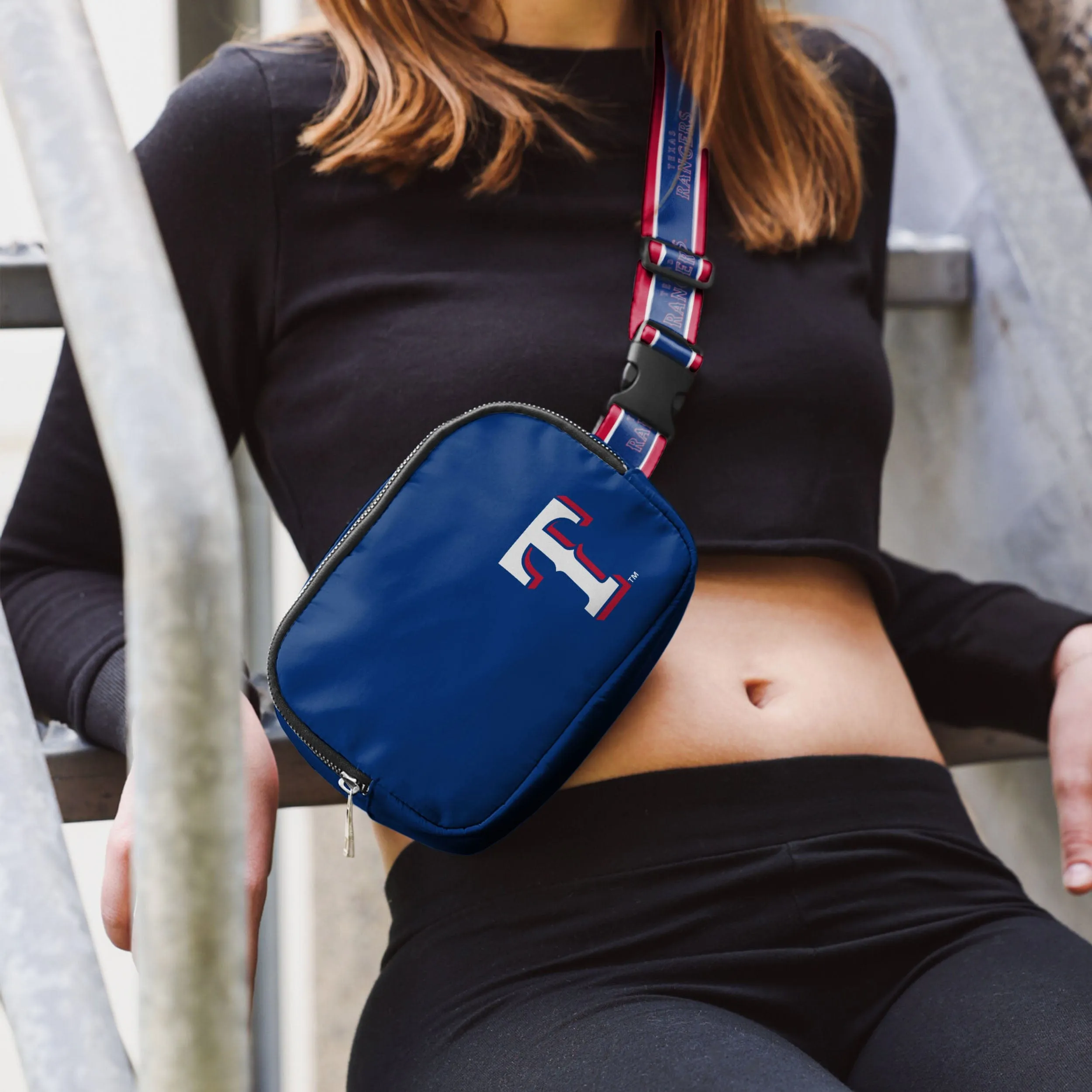 Texas Rangers Team Wordmark Crossbody Belt Bag