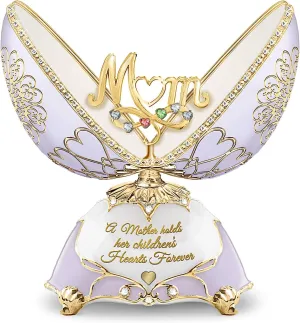 The Bradford Exchange Peter Carl Faberge-Inspired Egg-Shaped Music Box for Moms Adorned with Over 100 Hand-Set Faux Jewels