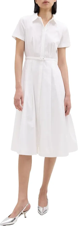 Theory Women's Short Sleeve Volume Skirt Dress